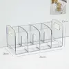 Clear Acrylic Bookends Convenient Desk Organizer with Handle Desktop Sorting Rack Divided Book Stand Study Supplies 6