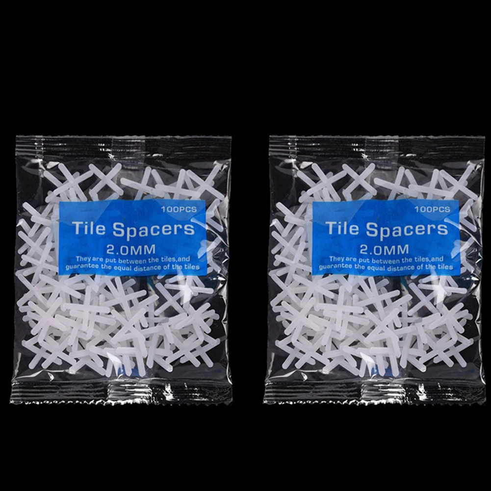 200pcs 1/1.5/2/2.5/3mm Cross Ceramic Tile Leveling System Clips Tile Spacer Ceramic Floor Wall Laying Construction Tool