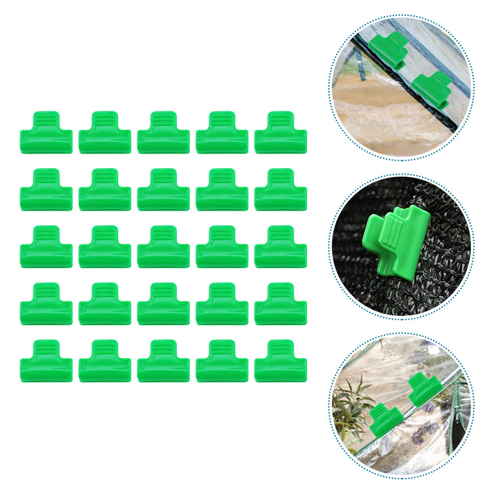 

Plastic Greenhouse Films Buckle Clip Film Row Covers Netting Tunnel Hoops Clips Gardening Supplies