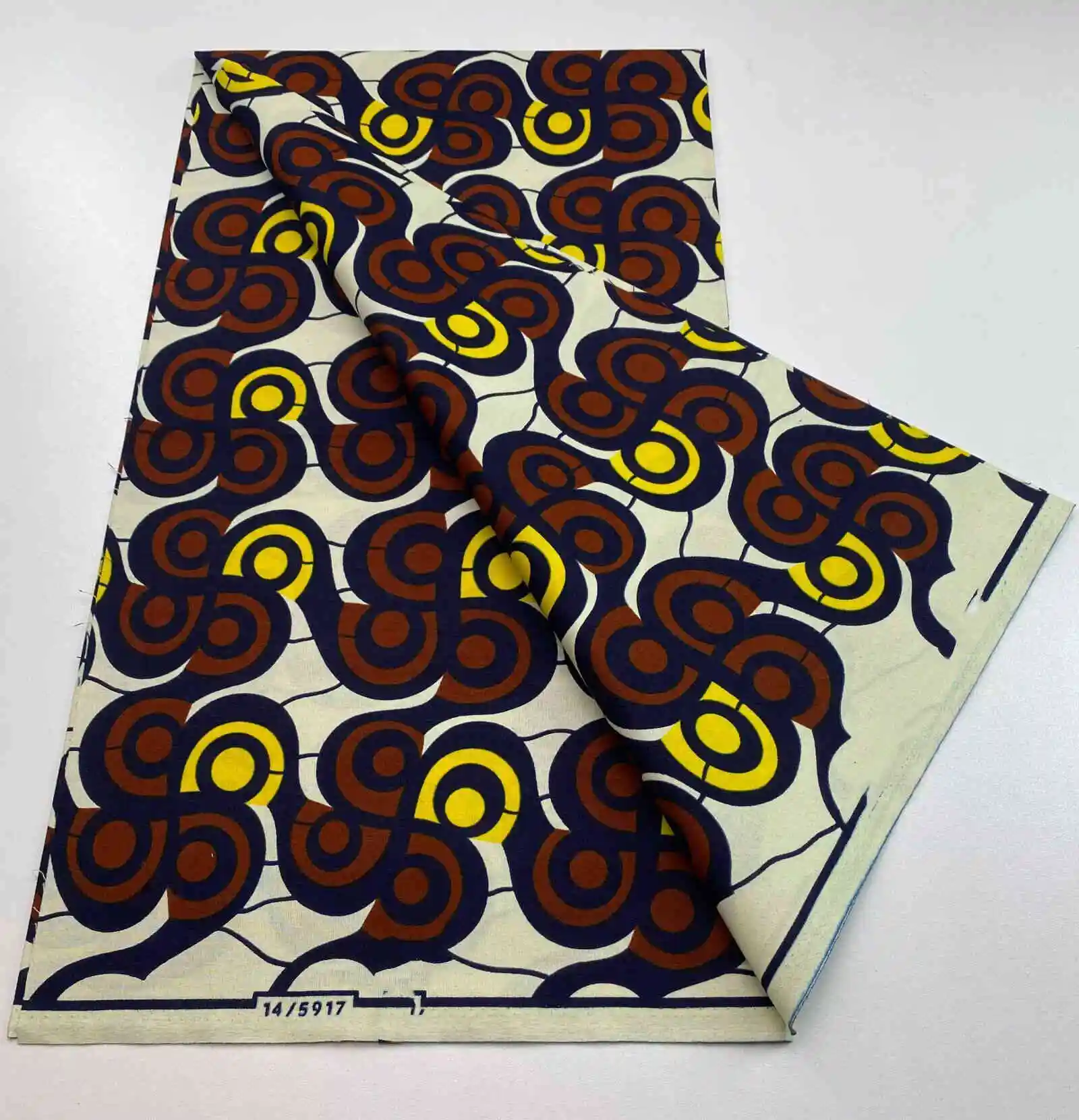 2025 100% Cotton Newest Block Real Wax Print Fabric African Ankara Wax Fabrics Soft Dutch Sewing Ghana Wax Fabric 5