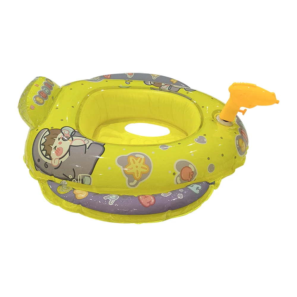 1pc Water Spray Inflatable Seat Ring Swimming Pool Floating Yacht Seat Swim Ring Circle 5
