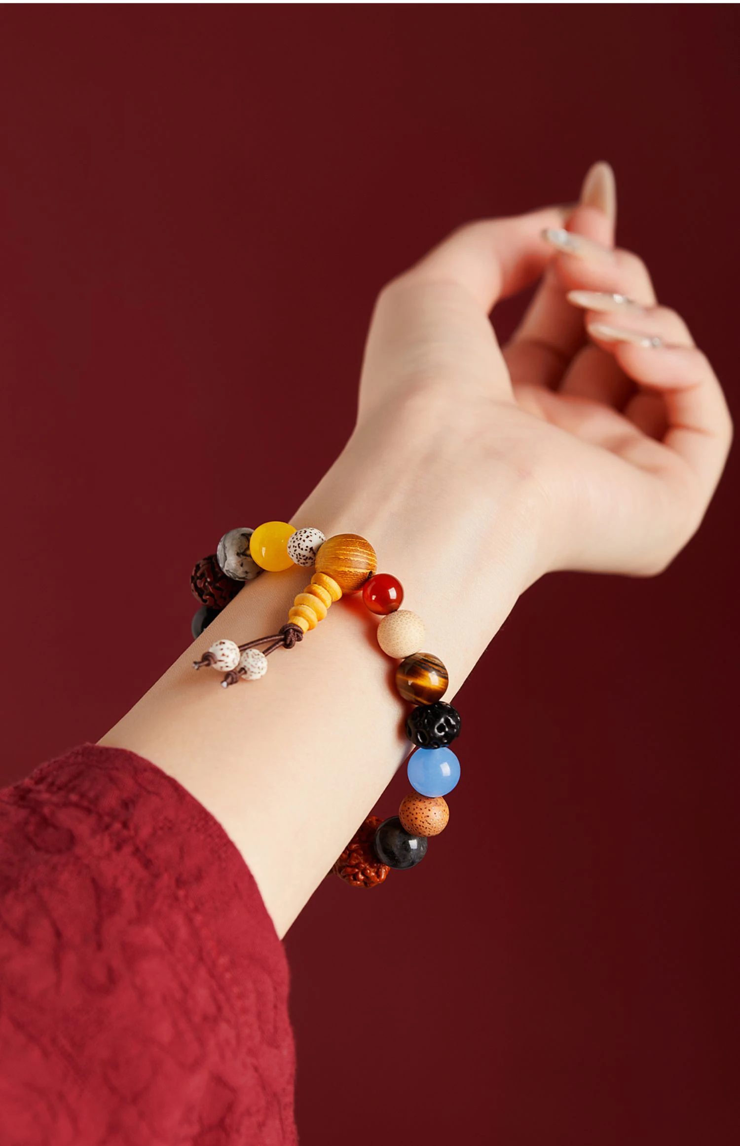 Amazon | [RaMpad] ビーズブレスレット、Bodhi Zi 18 Zi Duovao