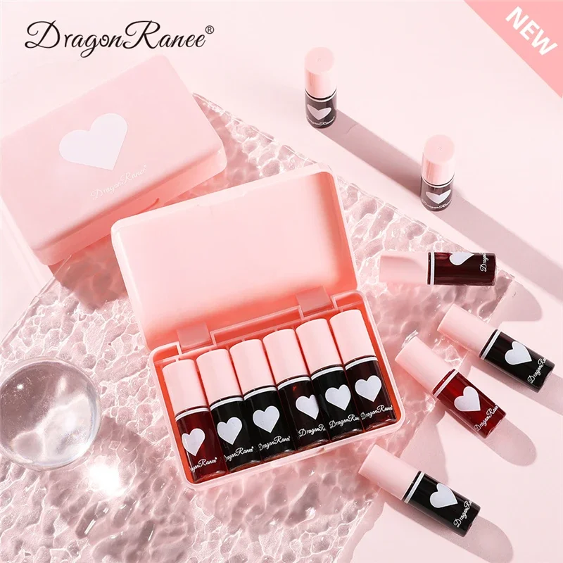 Lip Makeup Lip Gloss Lipstick Set 6pc Autumn and Winter Moisturizing Long-lasting Waterproof Nonstick Cup Cosmetics