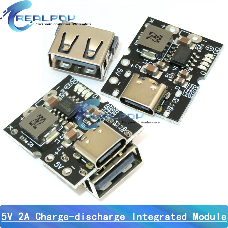 Hochpräzises 5V 2A Lade-Entlade-Integriertes Modul mit Typ-C-Eingang, kompatibel mit 4,2V Lithium-Batterie