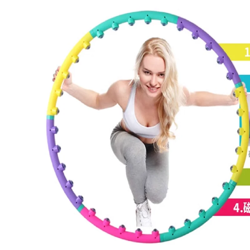 Massage Sport Reduce Weight Fitness Equipment Waist Exercise Slimming Gymnastics Ring Hard Tube Fitness Circle Women Adult fitness hoop