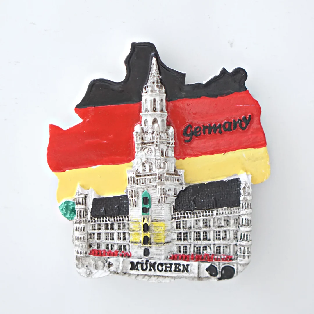 Magnete Frigorifero 3D Germania - Orologio A Cucù Souvenir In Resina, Regalo Decorativo Fatto A Mano 13x7,5 Cm