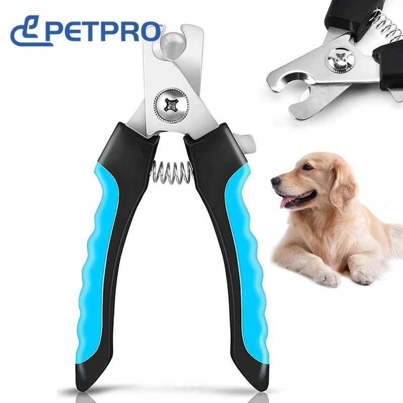Professional Pet Nail Clipper with Safety Guard Stainless Steel Scissors Cat Dog for Claw Care Grooming Supplies Size Fits All