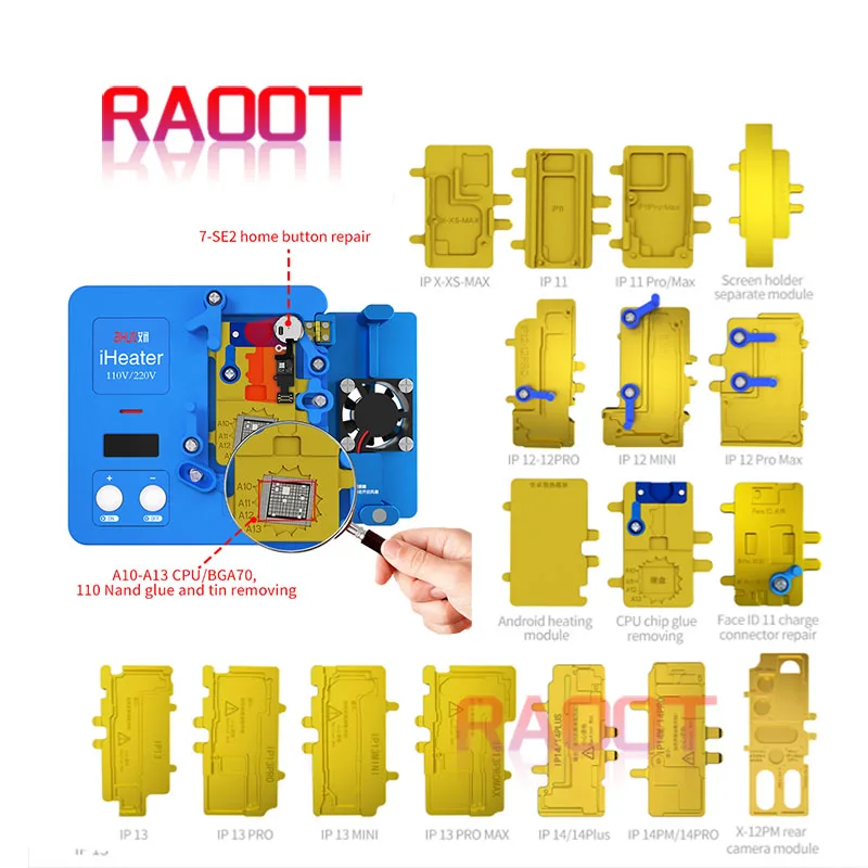 

JC iHeater FACE ID Pre-heating Station Thermostat Platform heating plate for iPhone 14 13 12 Pro max X XS MAX Motherboard Fixtur