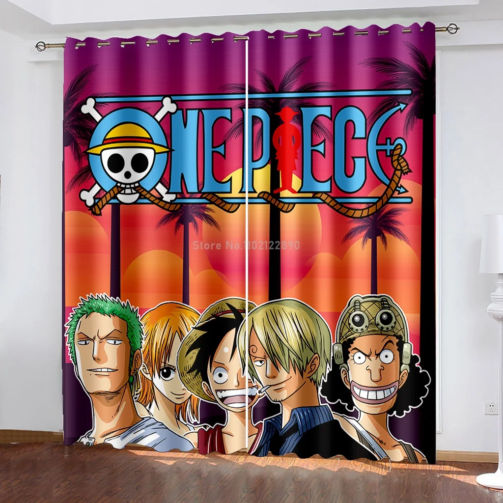 One-Piece-Blackout-Curtains-for-Window-Children-Cartoon-Luffy-Bedroom ...