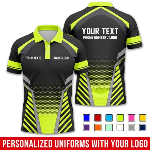 Fashion Men Women Stripe Graphic Polo Shirt For Men Custom Name Logo Text 3D Printed Polo Shirts Trend Button Up Sports Tops Tee - Image 9