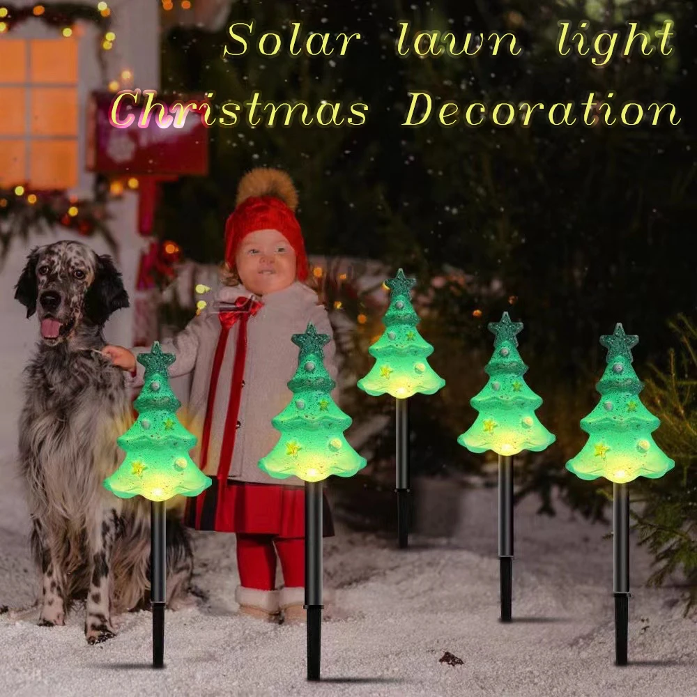 Garden Lights Outdoor LED Lawn Lamp One To Five Christmas Snowman Snowflake Christmas Light Atmosphere Decoration Lawn Light