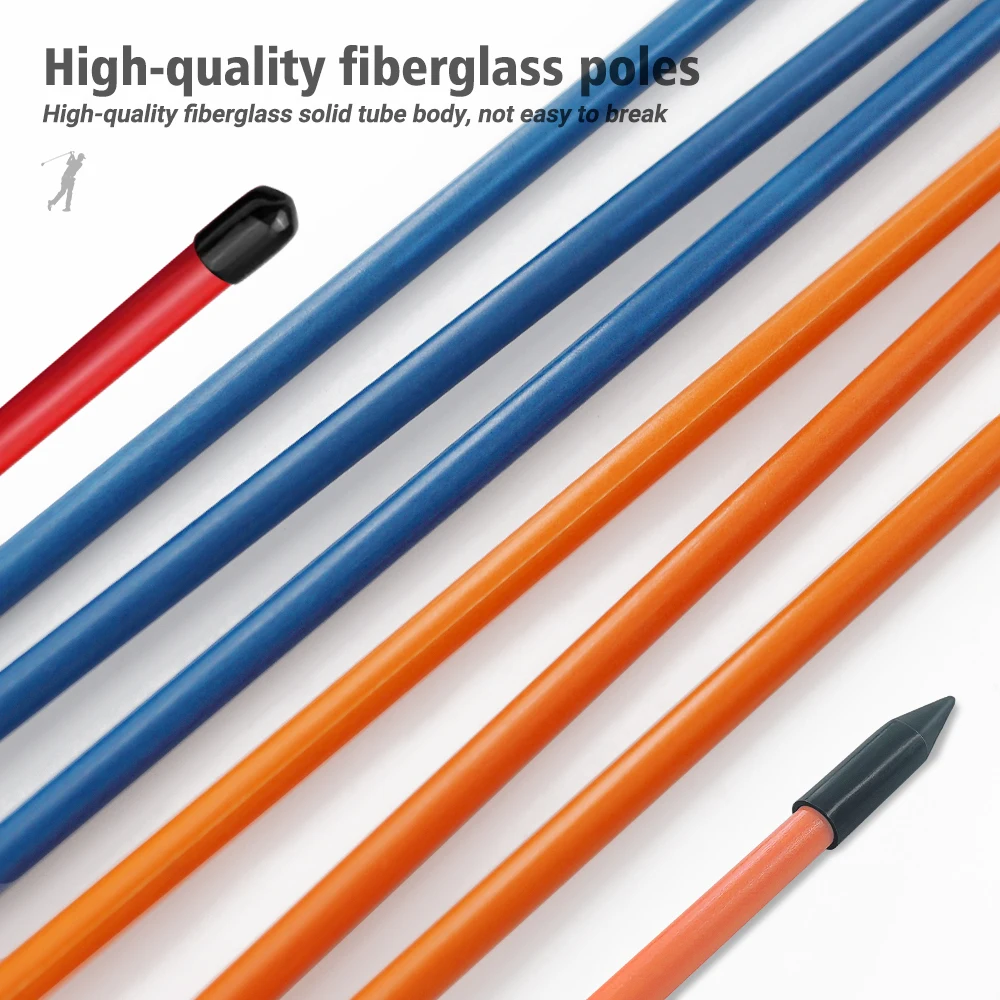 Golf Swing Training Tools Golf Alignment Sticks 2 Sets 48inch Alignment Practice Rods Collapsible 5 Colors Golf Alignment Sticks