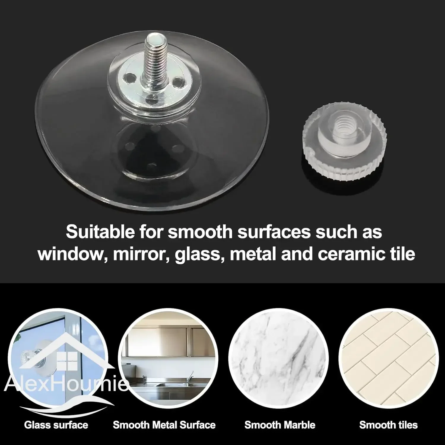 5/10Pcs 25/32/41/53mm PVC Clear Thumb Screw Clear Suction Cups White Nut Rubber Casement Suckers Rubber Screw Set Thumb Suction