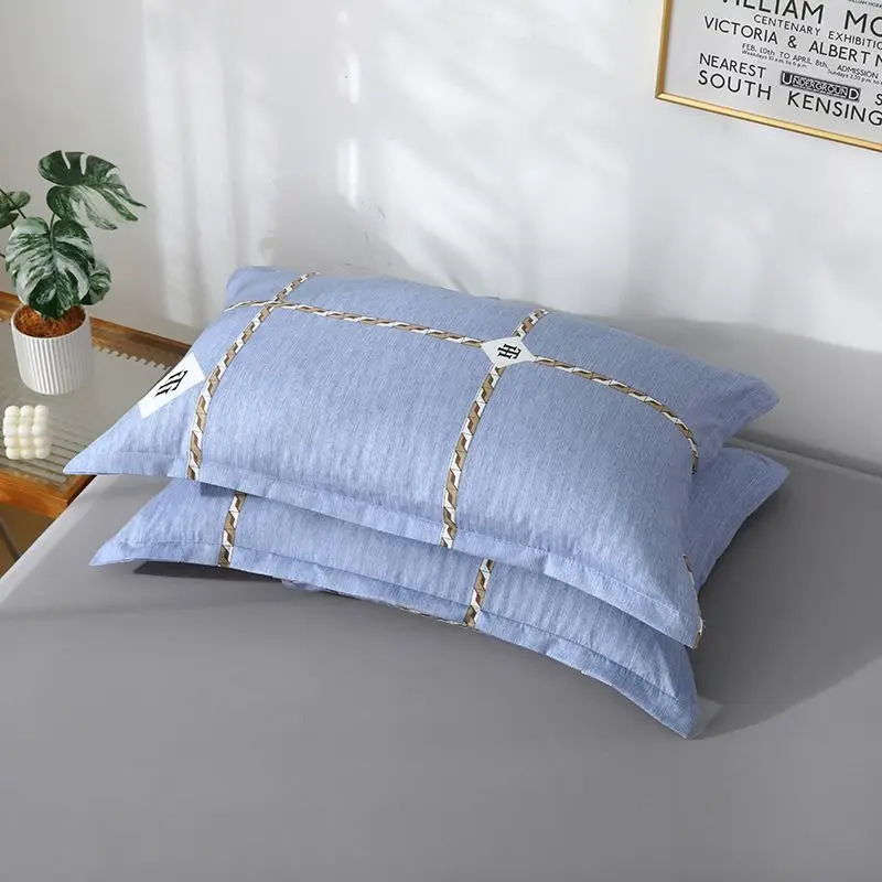 Pillowcase Adult Pair of Simple Thickened Student Dormitory Sprinkle Shop Apartment All Year Round Pillow Cover 2 2xpillowcases 4