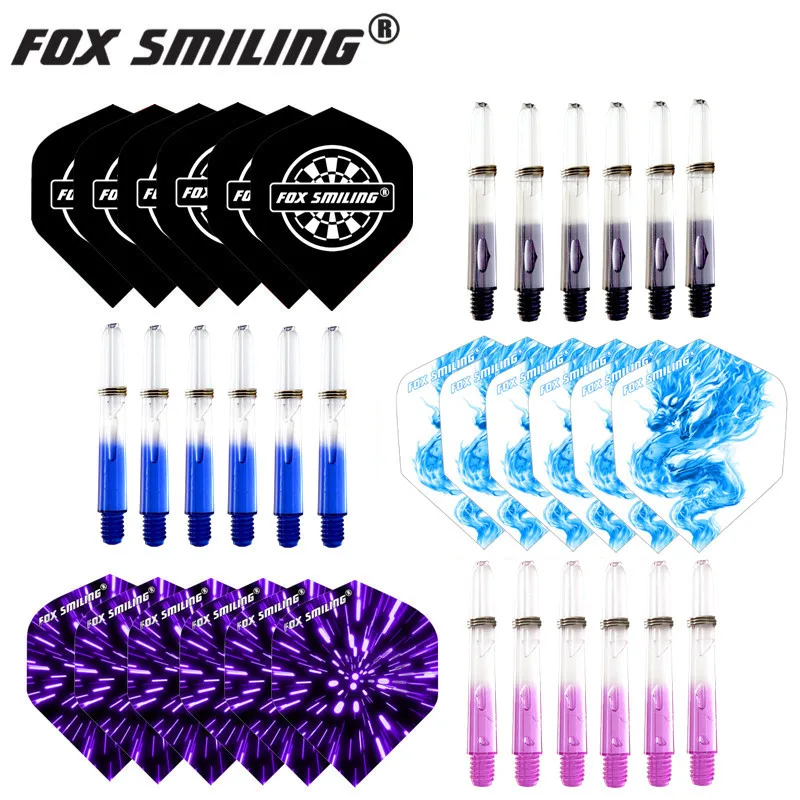 Fox Sorridente 2Ba 35Mm Freccette In Nylon Con Freccette Voli Dardos Foglie Di Piume Set Freccette Colorate Accessori Giochi Di Freccette