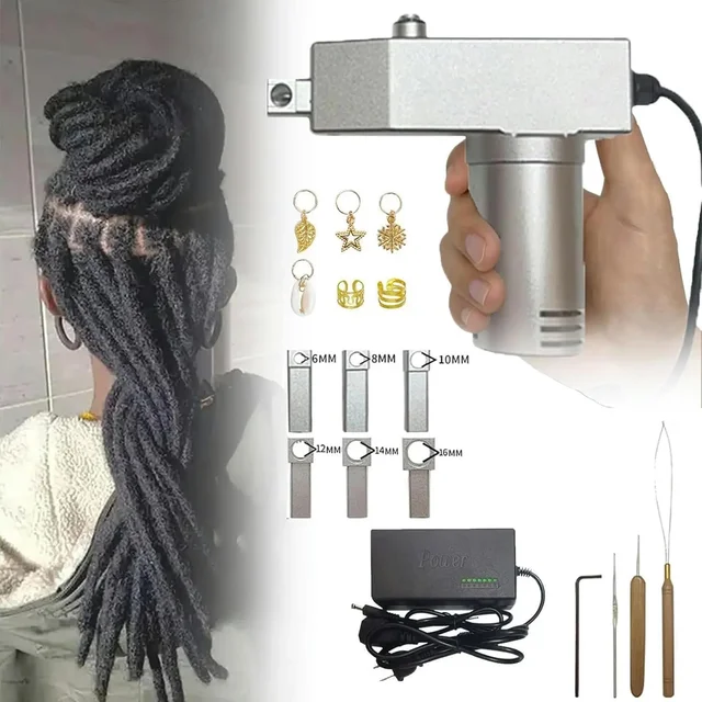 Machine à dreadlocks améliorée avec 6 têtes, Machine à dreadlock instantanée automatique pour Locs, machine à dreadlock électrique portable 1