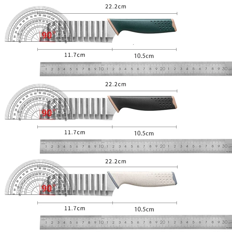 Utility knife ortador de patatas fritas stainless steel utensilio de cocina creativo ondulado corrugado para fruta y verdura