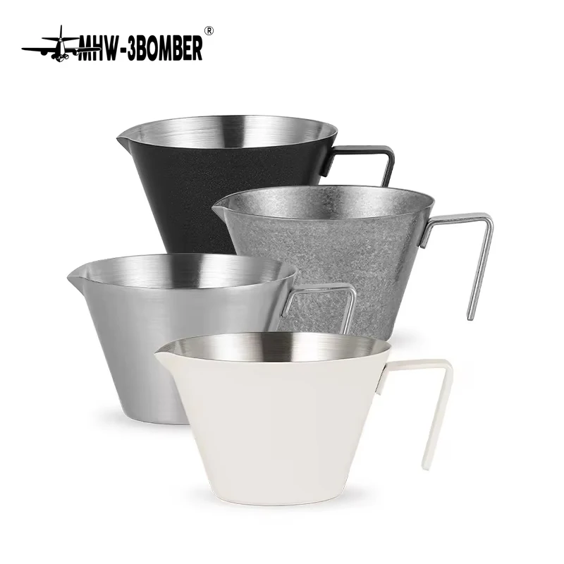 MHW-3BOMBER Stainless Steel Espresso Measuring Cup 2/3 Pack Shot Espresso Cups 100ml Home Barista Coffee Accessories