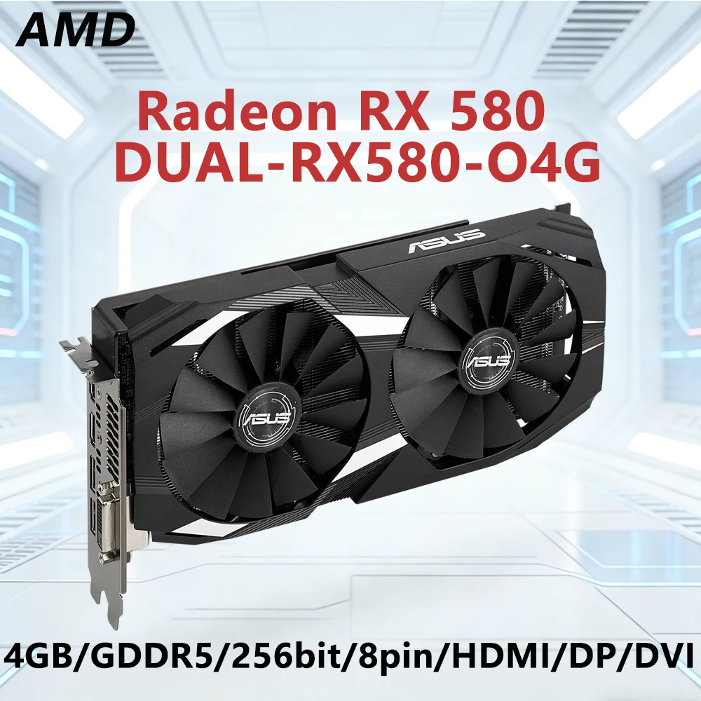 ASUS AMD RX 580 DUAL RX580 4G 4GB GDDR5 256bit グラフィックカード