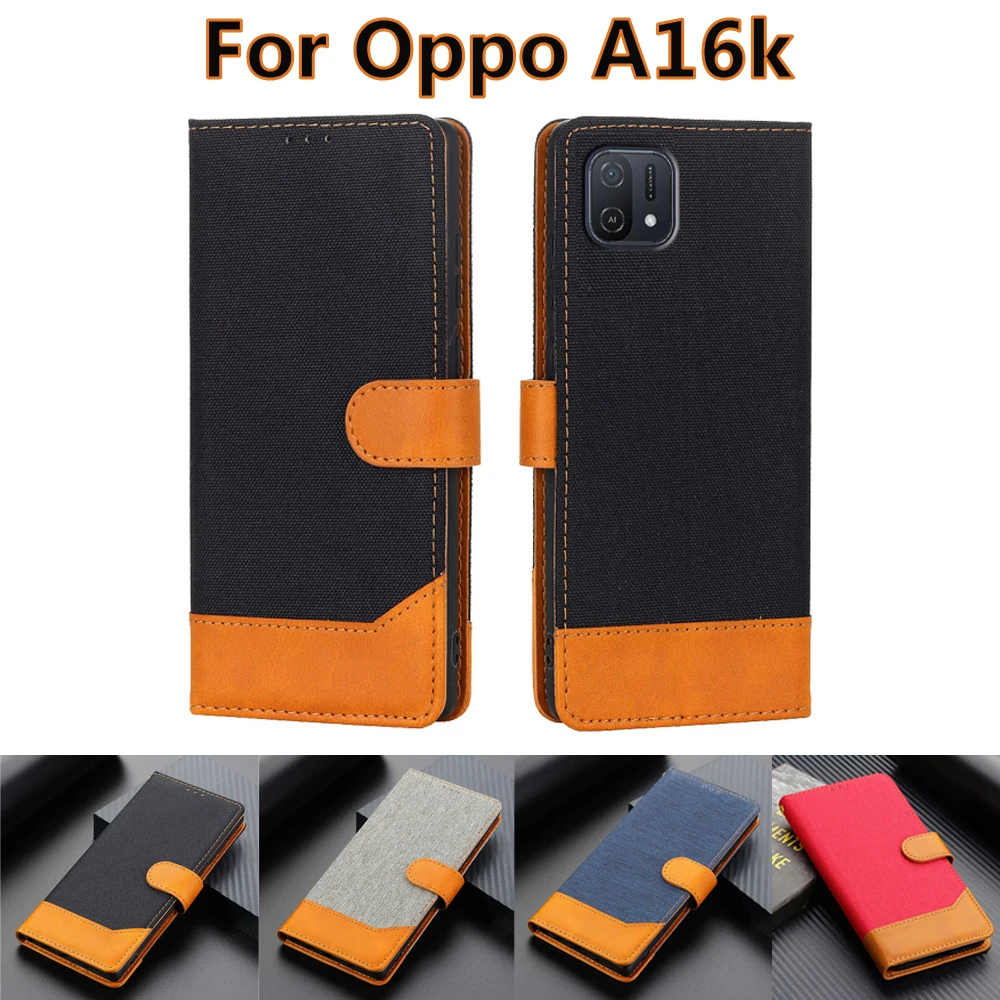 

For чехол Oppo A16K Case Cover Flip Phone Funda For Carcasa Oppo A16K CPH2349 Coque For OppoA16K 2021 Capa Etui With Card Pocket