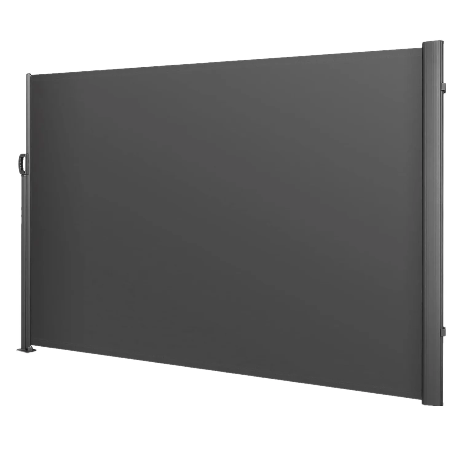 Retractable Side Awning,Patio Privacy Screen for Garden, Balcony, Courtyard,UV Resistant, Waterproof,Dark Grey, 118.1" x 70.9"