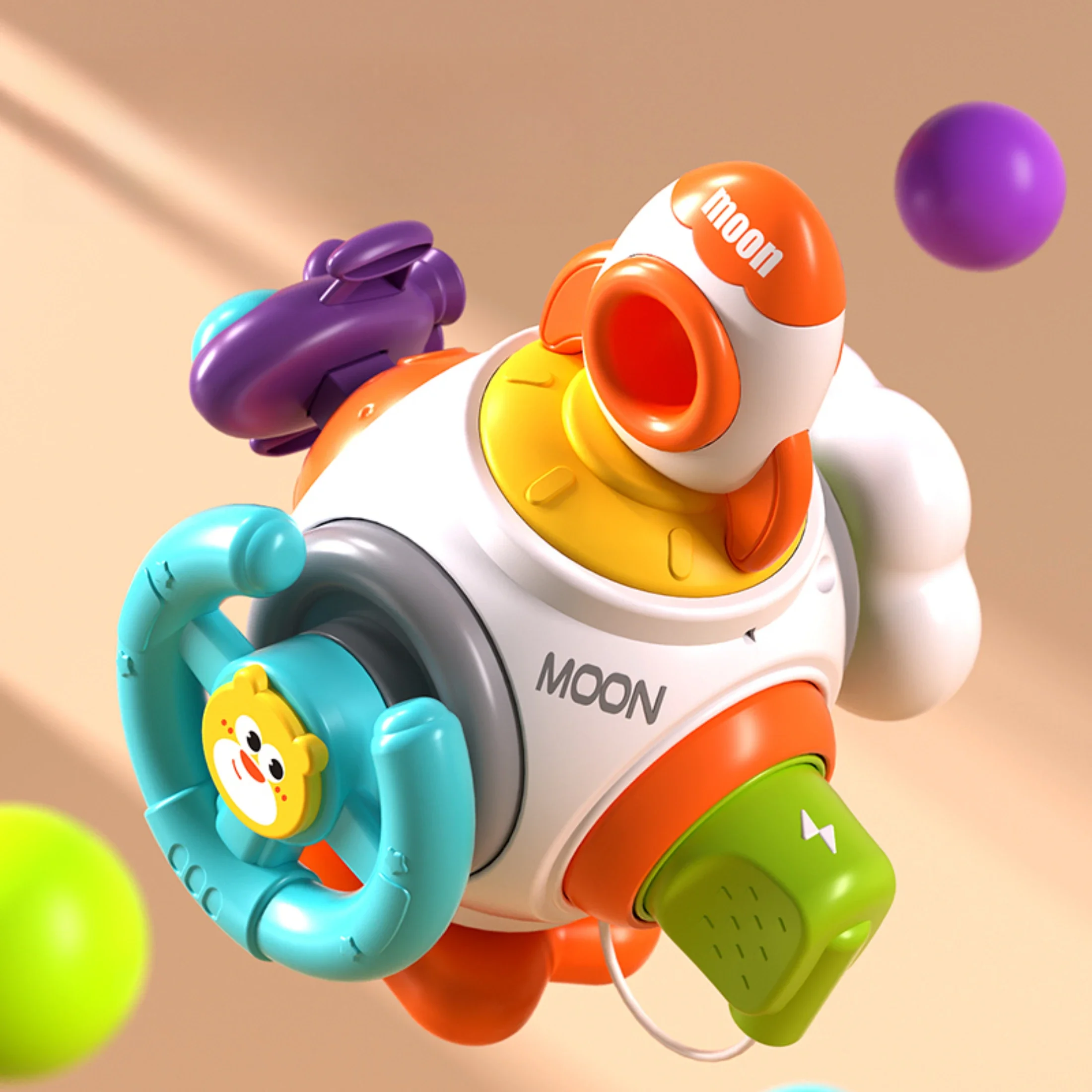 

Baby Nesting Toys Busy Hand Grasping Ball Puzzle Sense All-in-one Grasping Touching Ball Rattle Early Education Toddler Gift Toy