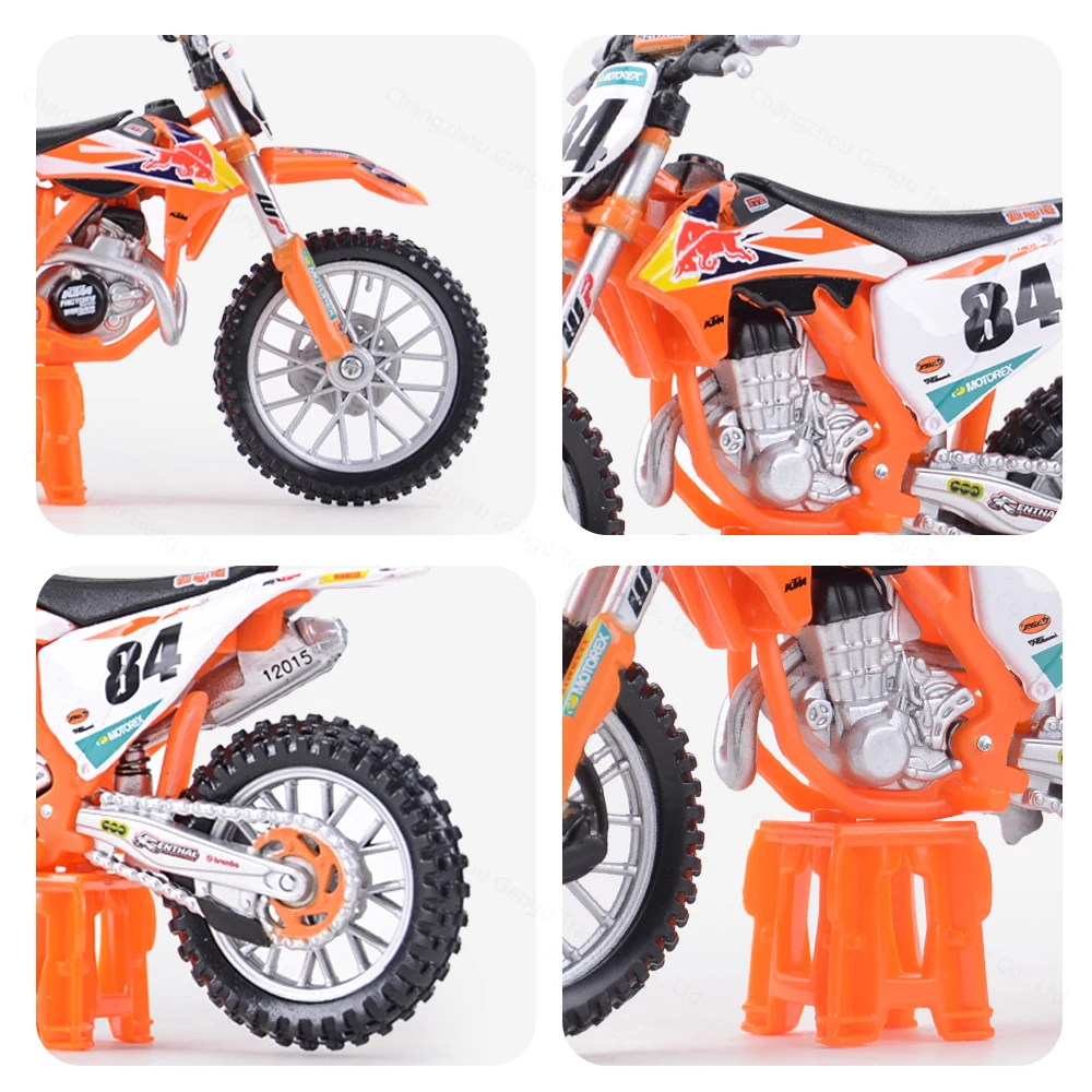 Bburago 1:18 KTM 450 SX-F Factory Edition 2018 Simulation Alloy Motorcycle Model Toy Car Gift Collection 5