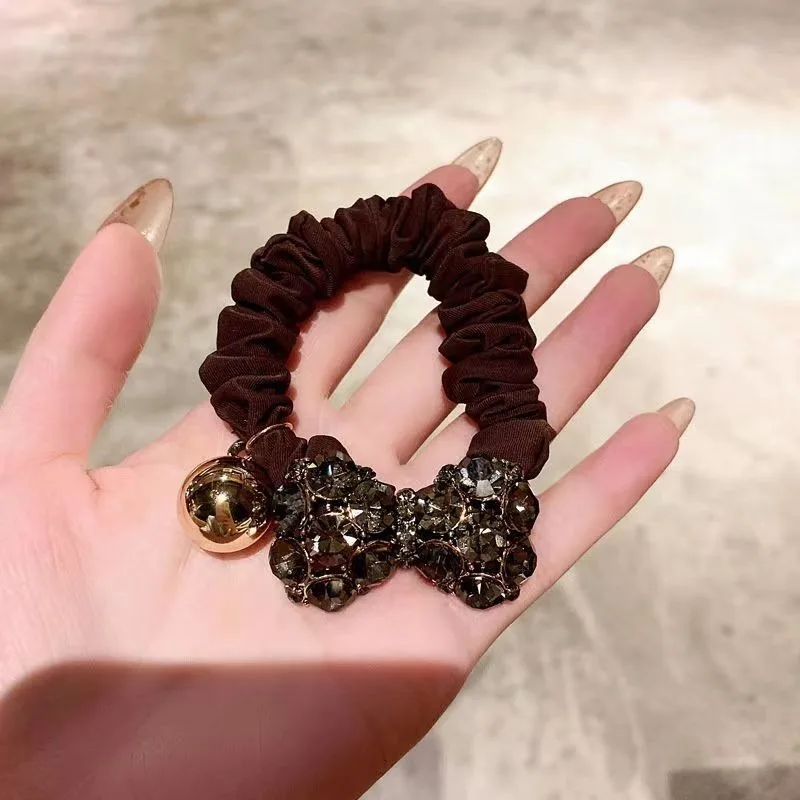 1PCS Bold and Durable Hair Ties with Beautiful Flowers- High Elastic Hair Bands for Women Elegant Ponytail Hair Rope Holders