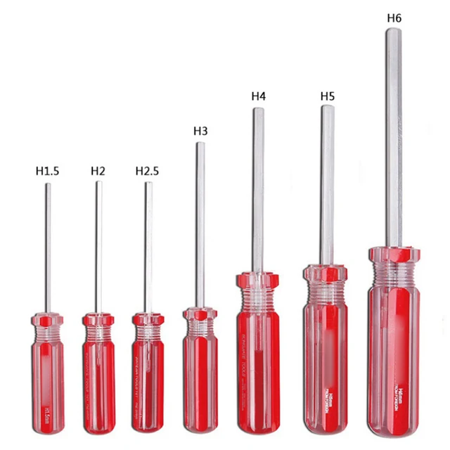 5/1pcs Hexagon Screwdriver Flat Head Hex Shank Magnetic Screwdriver Steel Hand Manual Tool Repair Tools 1.5/2/2.5/3/4/5/6mm 5