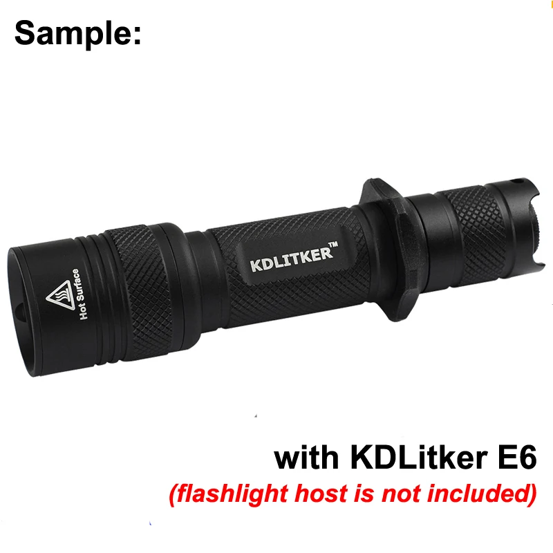 Silicone Tactical Ring For 18650 Flashlight Host Accessories