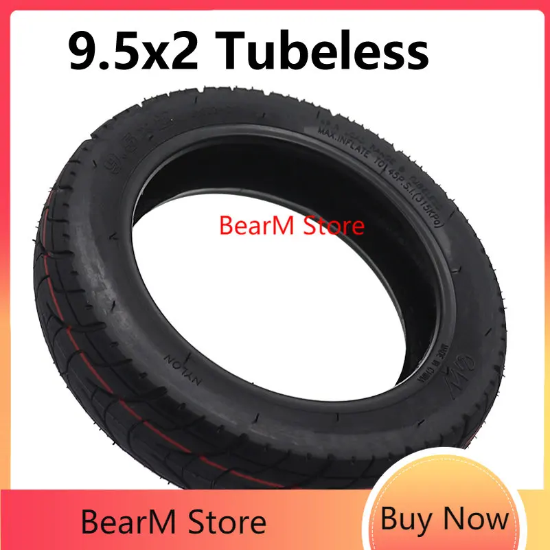 Anti-skid 9.5x2 Tubeless Tire for Xiaomi M365/Pro Series Electric Scooter Upgrade 9.5 Inch Widened Thicker 550g 10x2 50 electric scooter tubeless thickened tires 10x2 50 vacuum wheel tubeless tire electric scooter tire e scooter accs