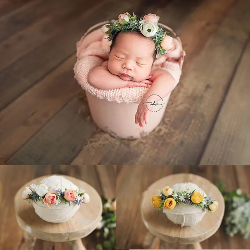 Sunshine Newborn Photography Props Rose Headdress Baby Girl Hairband Full-moon 1 Year Old Baby Shooting Headdress