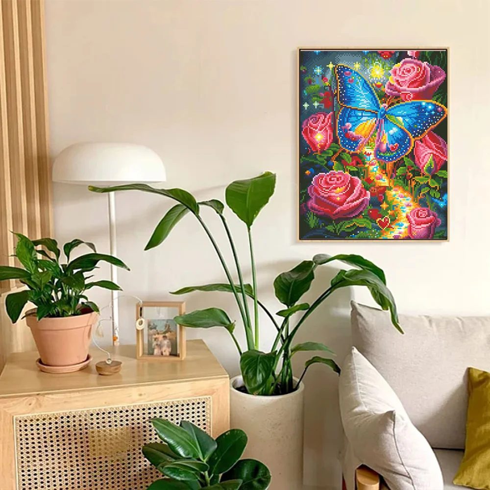 DIY 5D Diamond Painting Kit "Tramonto Con Cervo" – Quadro Completo 30x40 Cm Con Cristalli, Accessori E Tela HD