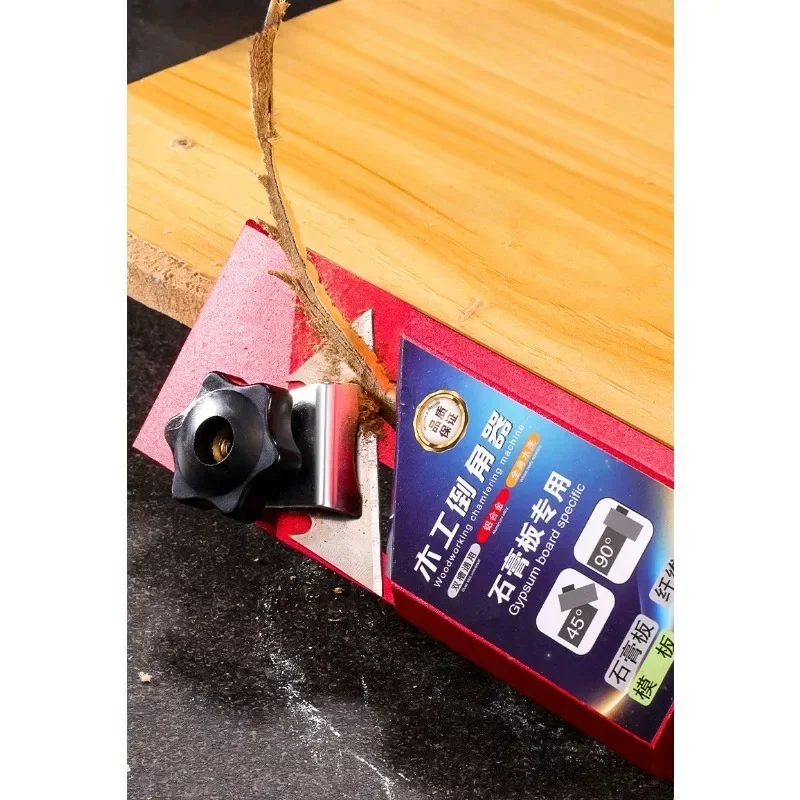 Woodworking Precision Cutting Chamfering Planer Small Aluminum Alloy Waterproof Double Groove Woodworking Edge Trimming Tool