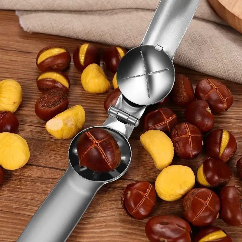 Marcador Para Castañas IBILI - Acero Inoxidable, 22 Cm, También Sirve Como Cascanueces