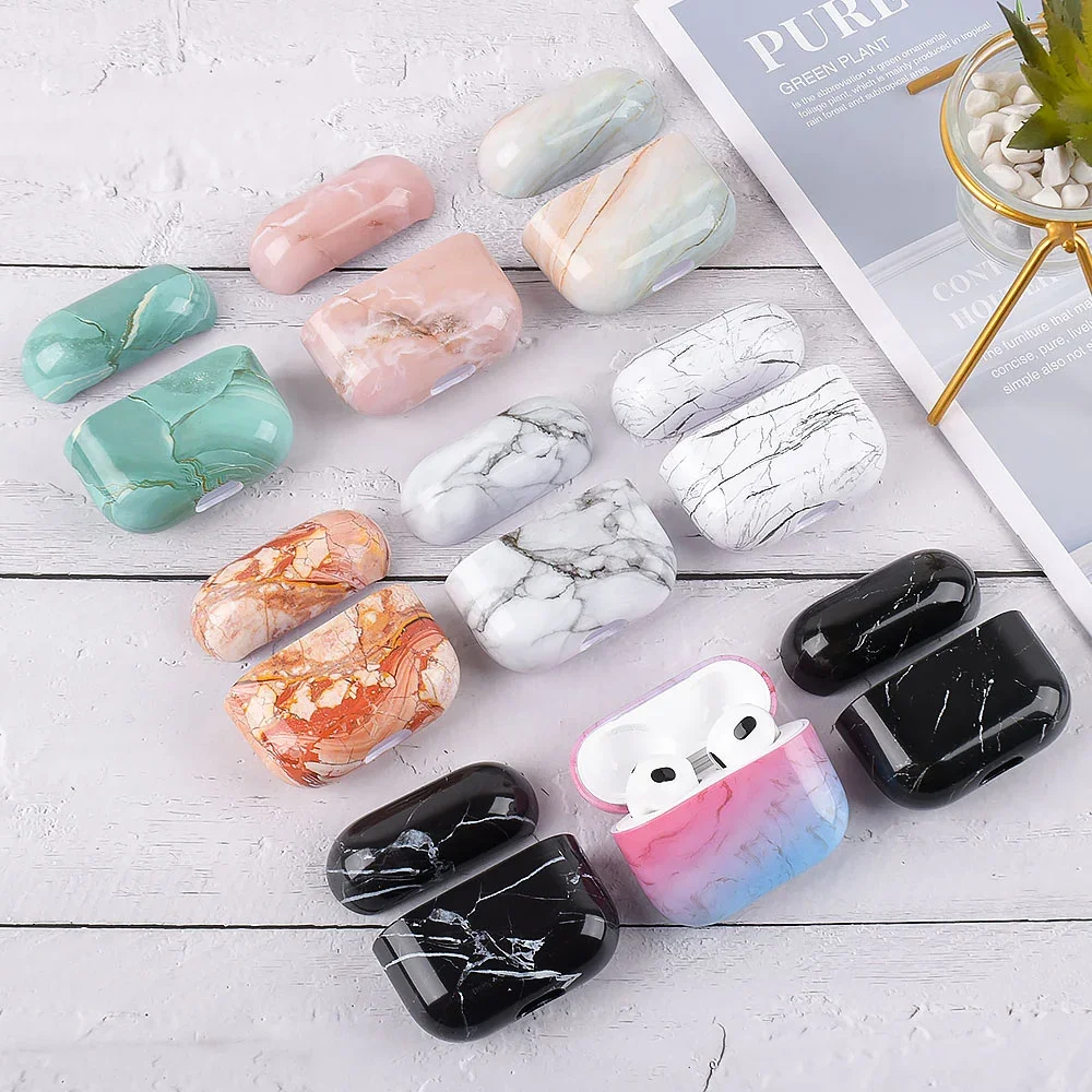 

For Airpods 3 Case Marble Pattern Cute Hard Cover For Airpods Pro 2 1 Case Headphone For AirPods 2 Case Charging Box Coque