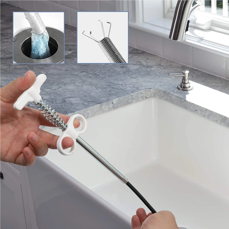 Kitchen Sink Cleaning Hook Cleaner Sticks Bendable Pipe Bathroom Hair  Catcher Sewer Cleaning Brush Clog Hole Remover Tools - AliExpress