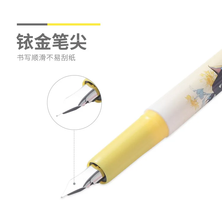 Size tip hot erasable fountain pen replaceable ink sac fountain pen student practice office pen color sent randomly