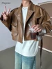 Autumn Jackets Stylish Moto Handsome Retro American Style Versatile Cropped Rivet Windproof Classic Workout Daily Solid Color 1