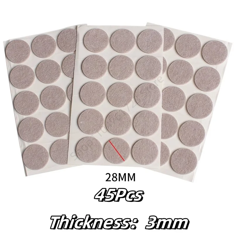 Felt Chair Leg Pads - Thick Non-slip Floor Scratch Protectors with Self-Adhesive Backing
