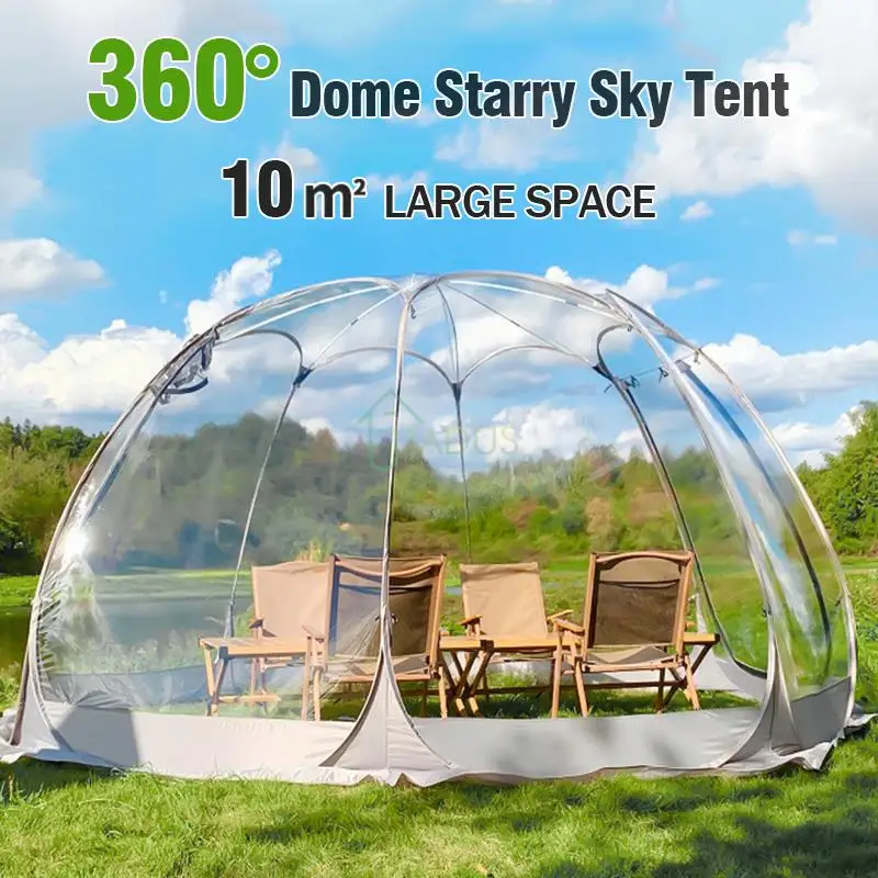 Outdoor Transparent Tent Portable Folding Camping Thickening Starry Sky Bubble House Shade Winter Sunshine Wind/Waterproof outdoor tent
