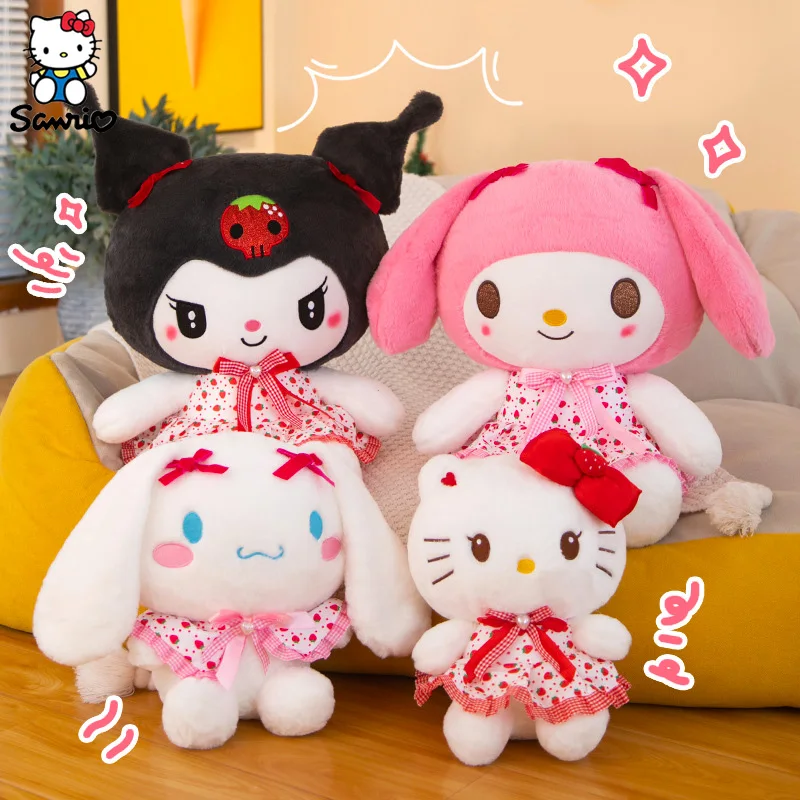 

Плюшевая кукла Sanrio из мультфильма Kawaii Kuromi Cinnamoroll Melody плюшевая кукла Hello Kitty Мягкие плюшевые игрушки подушка детский подарок на день рождения