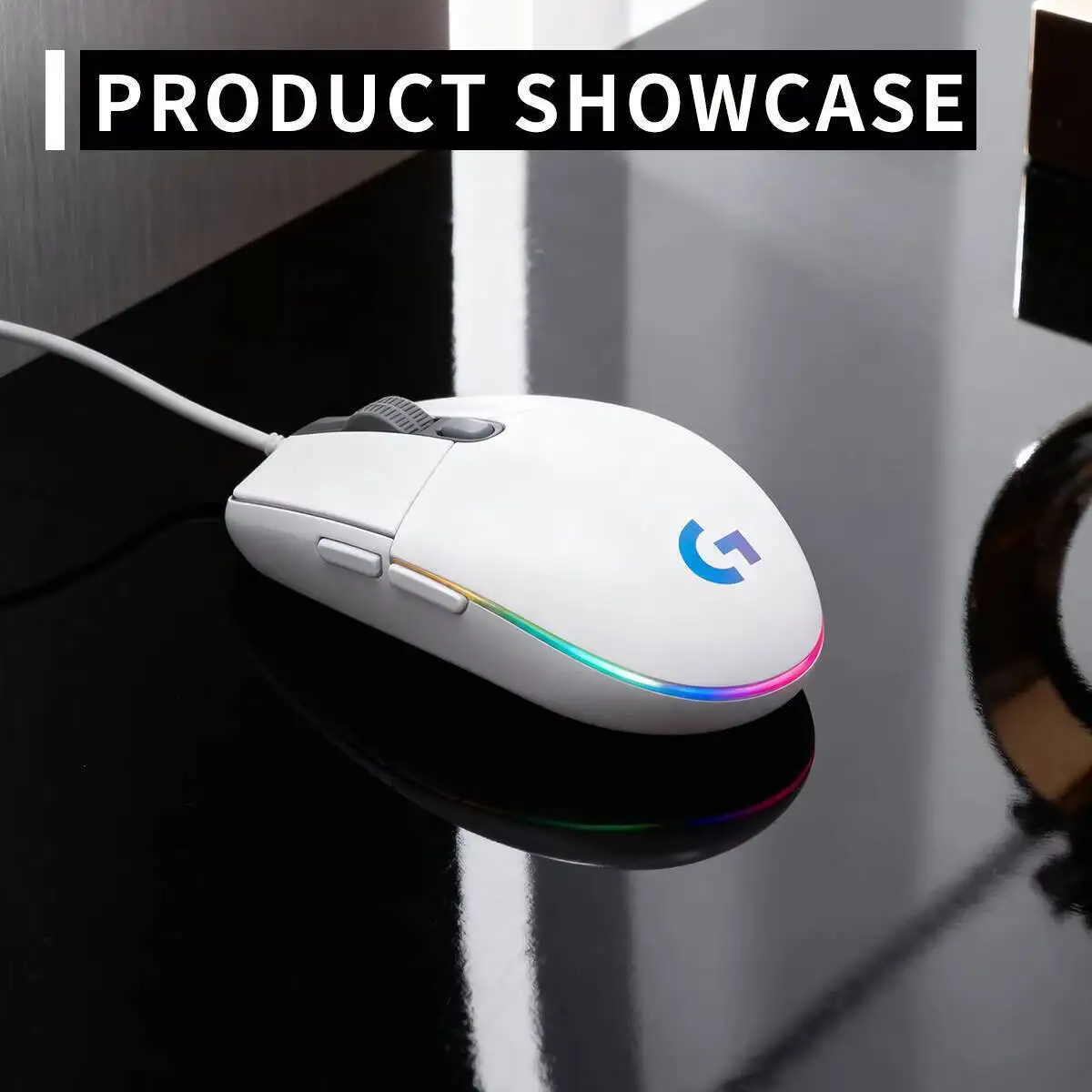 Enhanced RGB Gaming Mouse with HERO Sensor Technology, 6 Programmable Buttons, and Ergonomic Lightweight Design