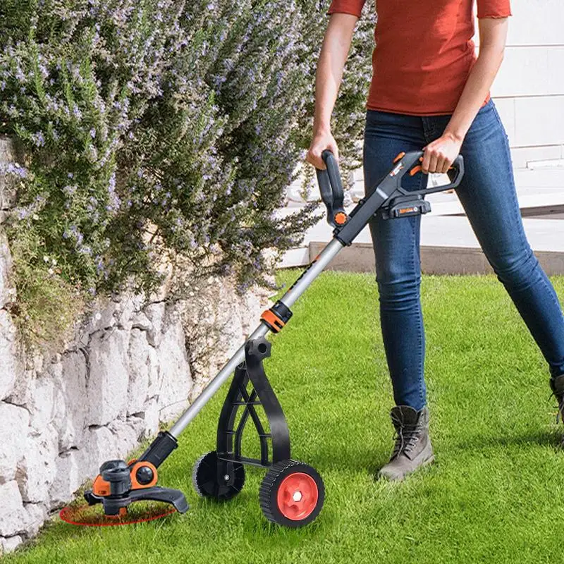 String Trimmer Support Wheels Adjustable Push Lawn Mower Stand Auxiliary Wheels Universal Lawn Mower Stand For Brush Cutter part