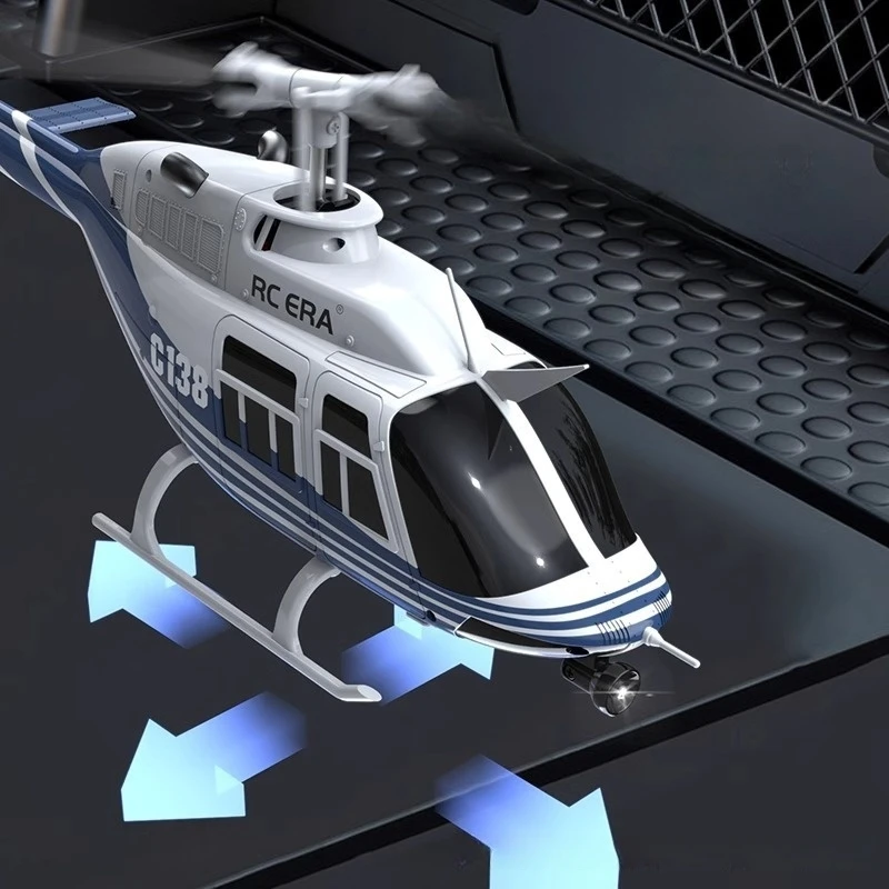 Remote Control Helicopter Remote Control Airplane Rc Era Bell Two Hundred And Six C138 Simulation Double Blade Propeller Single Rotor No Ailerons Model