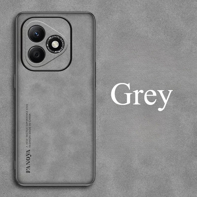 Enhanced Plain PU Leather Phone Case with Smart Matte Soft Silicone Shockproof Protection Cover