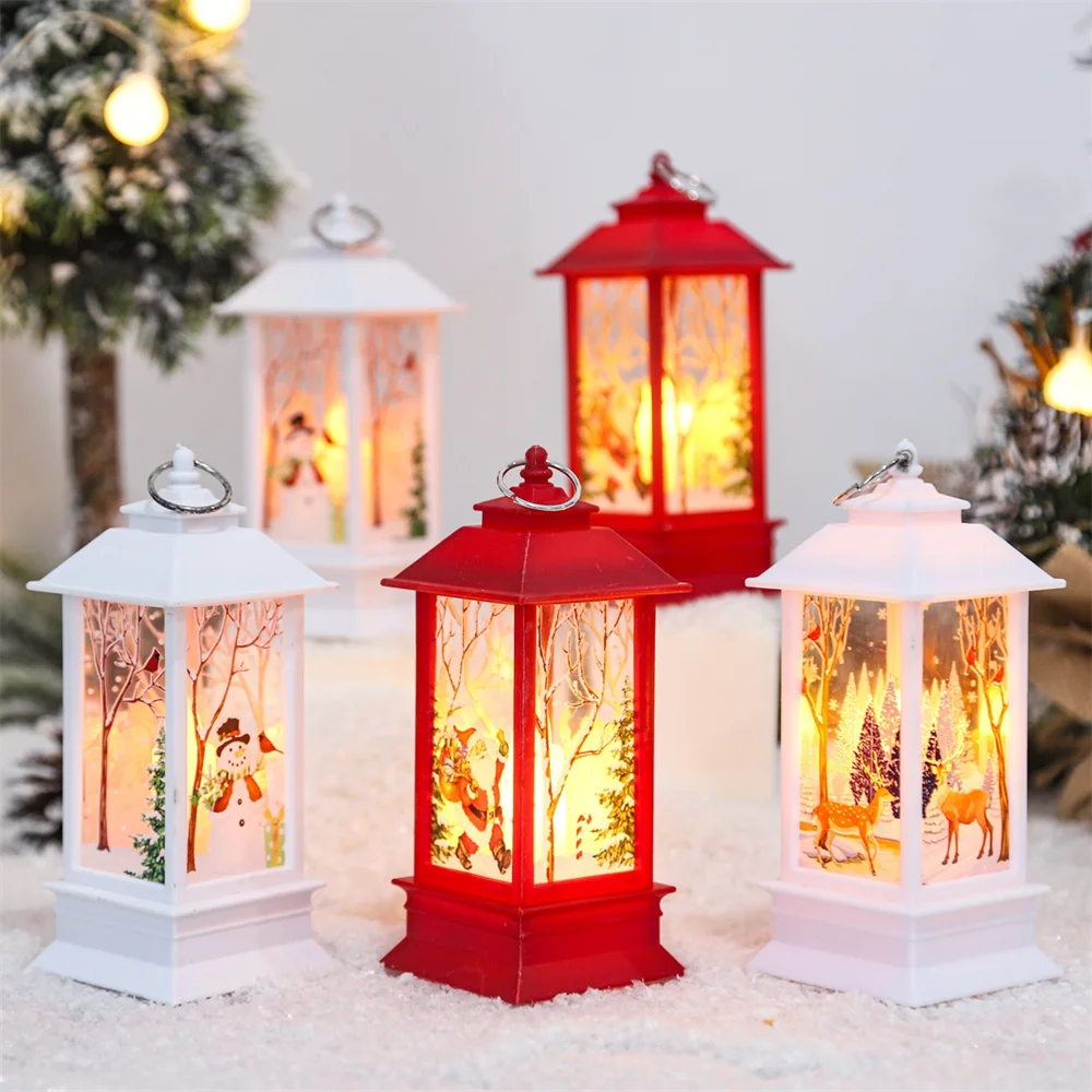 

5Pcs Christmas Lantern Light Merry Christmas Decorations for Home 2023 Navidad Christmas Tree Ornaments Xmas Gifts New Year 2024