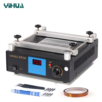 YIHUA 853A Preheating Station 50-400℃ Bottom Heating 946D-IV Mini Preheater Station for PCB SMD Rework Phone Repair Welding Too 1