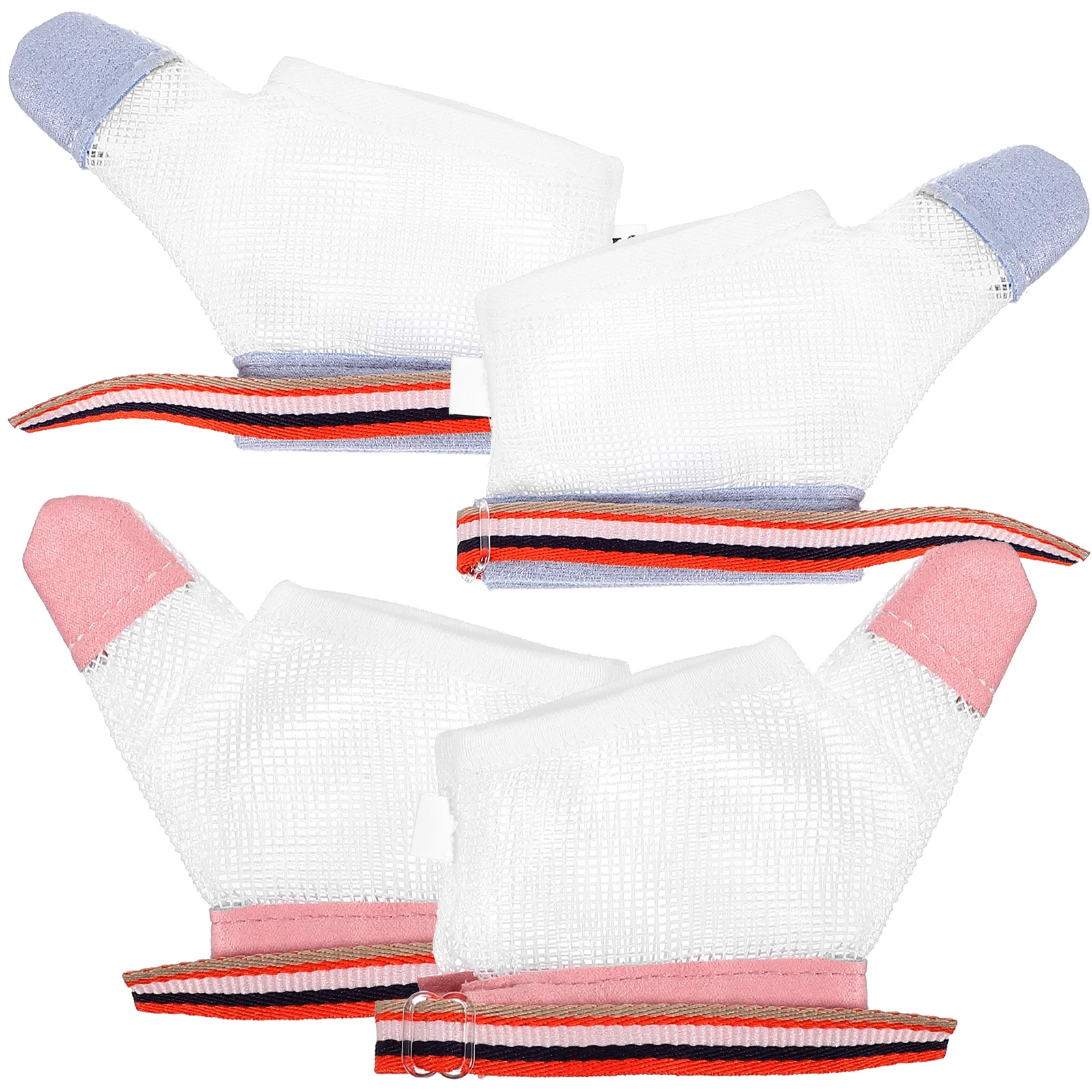 

2 Pairs Anti-eating Gloves Nail Biting Treatment Kids Finger Sucking Stop Thumb Net Guard Nylon Baby Protective Toddler