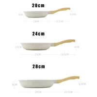 Durable Frying Pan Wok Pan Non-stick Ceramic Pot Induction Gas Stove Universal Cookware Steak Cooking Saucepan Nonstick Pan 6